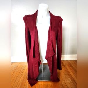 White House Black Market Burgundy Open cardigan Size XXS